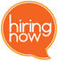 Hiring Now Orange Converstation Bubble_resized70X56